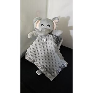 Pro Goleem Minky Dots Gray Grey Elephant Lovey Lovie Security Blanket 16” Plush
